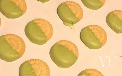 Matcha Chocolate Shortbread Cookies